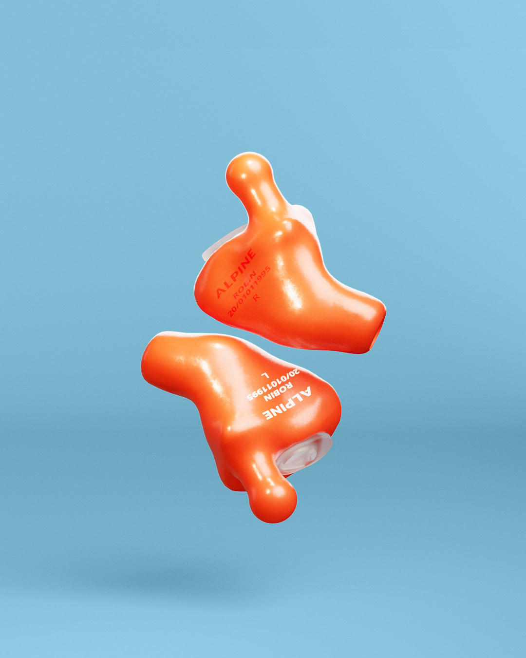 Bouchons d’oreilles Alpine MusicSafe Sur Mesure 4D orange